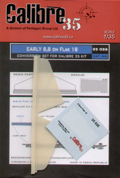 Calibre 35 CAL35026 1:35 Early 8.8cm Flak 18 conversion with decals