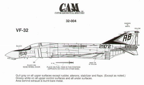 CAM CAM32004 1:32 F-4B Phantom 152972 AB/200 VF-32 Swordsmen USS JFK CAG
