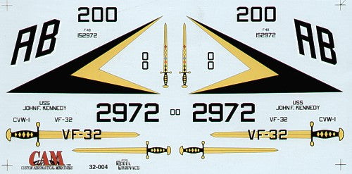 CAM CAM32004 1:32 F-4B Phantom 152972 AB/200 VF-32 Swordsmen USS JFK CAG