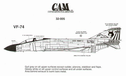 CAM CAM32005 1:32 F-4J Phantom 155761 AA/210 VF-74 Be-Devilers USS Nimitz