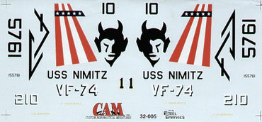 CAM CAM32005 1:32 F-4J Phantom 155761 AA/210 VF-74 Be-Devilers USS Nimitz