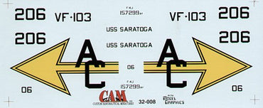 CAM CAM32008 1:32 F-4J Phantom 157299 VF-103 Sluggers AC/206 USS Saratoga