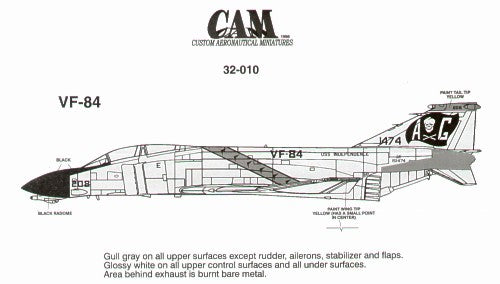 CAM CAM32010 1:32 McDonnell F-4B Phantom 151474 AG/208 USS Independence