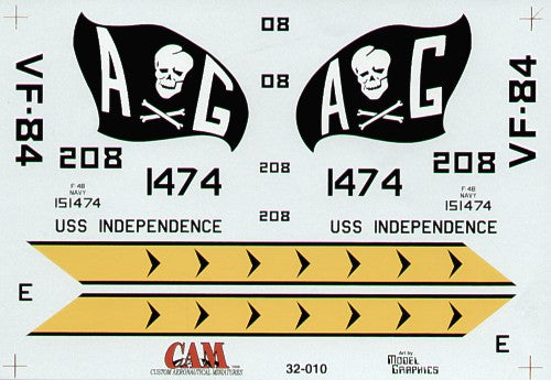 CAM CAM32010 1:32 McDonnell F-4B Phantom 151474 AG/208 USS Independence