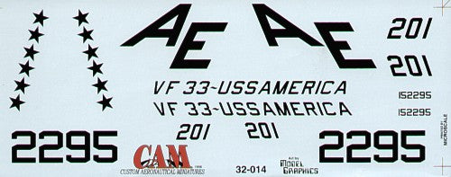 CAM CAM32014 1:32 McDonnell F-4J Phantom 152295 AE/201VF-33 Tarsiers USS America
