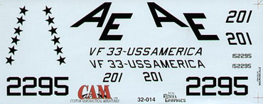 CAM CAM32014 1:32 McDonnell F-4J Phantom 152295 AE/201VF-33 Tarsiers USS America