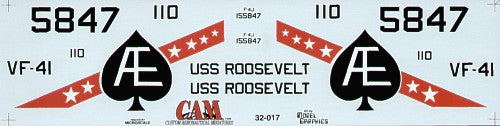 CAM CAM32017 1:32 F-4J Phantom 155847 AE/110 VF-41 Black Aces USS Roosevelt