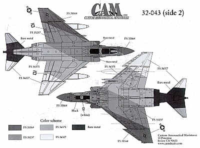 CAM CAM32043 1:32 F-4S 155749 AA/110 VF-301 Ferris camouflage schemes 1983