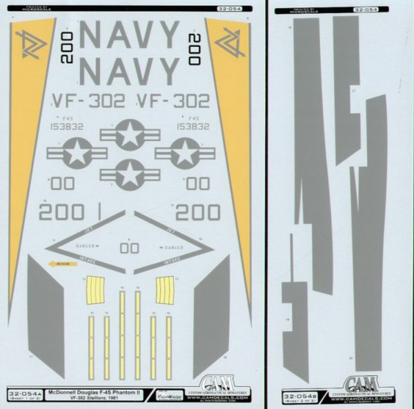 Cam Decals CAM32054 1:32 McDonnell F-4S Phantoms