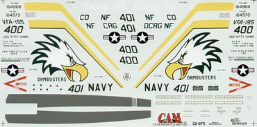 CAM CAM32075 1:32 F/A-18C VFA-195 Dambusters Chippy Ho Decals