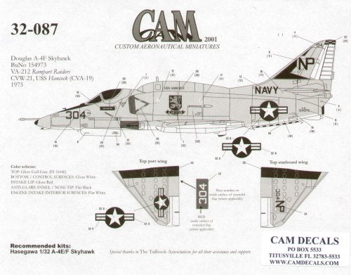 CAM CAM32087 1:32 Douglas A-4F Skyhawk