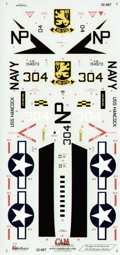 CAM CAM32087 1:32 Douglas A-4F Skyhawk