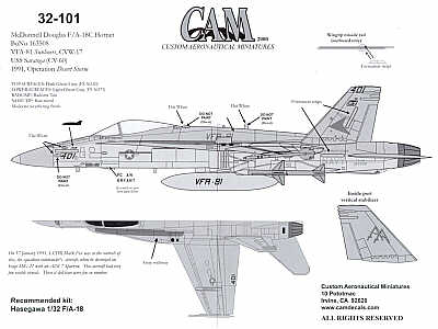 CAM CAM32101 1:32 McDonnell-Douglas F/A-18C Hornet