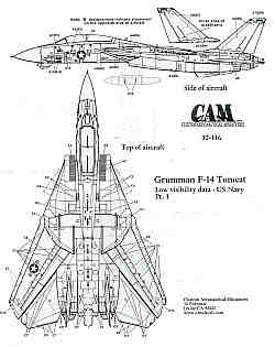 CAM CAM32116 1:32 Grumman F-14 Tomcat Low Visibility Data inc National Insignia