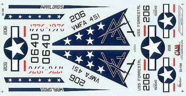 CAM CAM32120 1:32 McDonnell F-4J Phantom VMFA-451 Warlords Decals