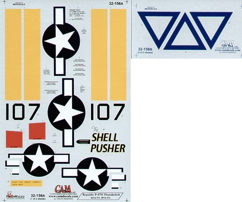 Cam Decals CAM32156 1:32 Republic P-47N Thunderbolt