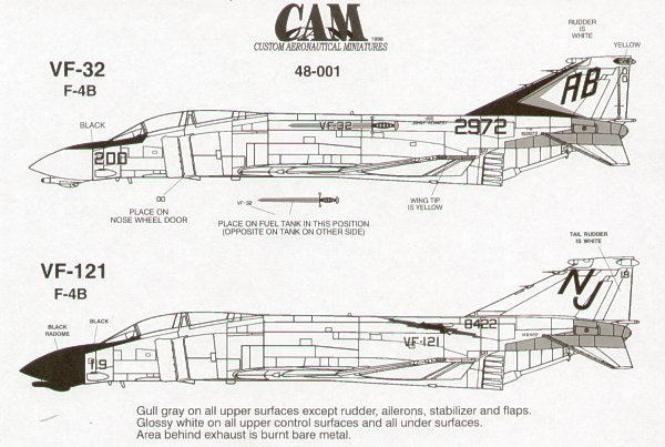 CAM CAM48001 1:48 McDonnell F-4B Phantom/F-4J