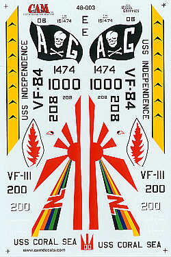 CAM CAM48003 1:48 McDonnell F-4B Phantom VF-84/VF-111 Decals