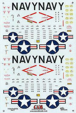 CAM CAM48005 1:48 McDonnell F-4J Phantom VF-11/VF-74 Decals