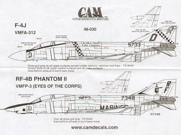 CAM CAM48030 1:48 McDonnell RF-4B Phantom/F-4J Phantom