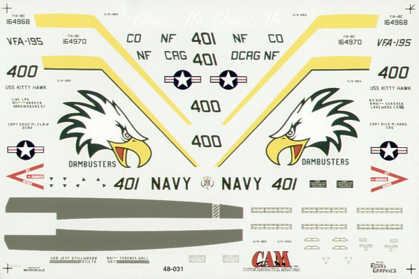 CAM CAM48031 1:48 F/A-18C VFA-195 Dambusters Chippy Ho Decals