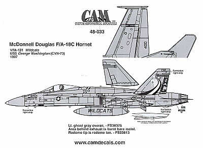 CAM CAM48033 1:48 McDonnell-Douglas F/A-18C Hornet
