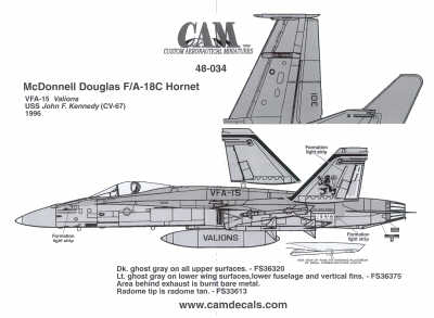 CAM CAM48034 1:48 McDonnell-Douglas F/A-18C Hornet