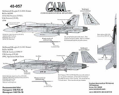 CAM CAM48057 1:48 McDonnell-Douglas F/A-18A Hornet McDonnell-Douglas F/A-18C