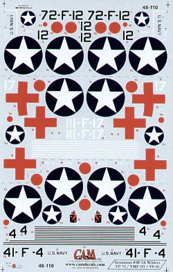 Cam Decals CAM48110 1:48 Grumman F4F-3A Wildcats 1941