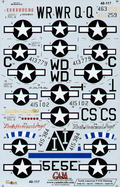 CAM CAM48117 1:48 North-American P-51D Mustangs