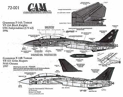CAM CAM72001 1:72 Grumman F-14A/F-14B Tomcat