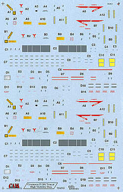 CAM CAM72012 1:72 Grumman F-14A Tomcat Hi Vis Data for 2 aircraft