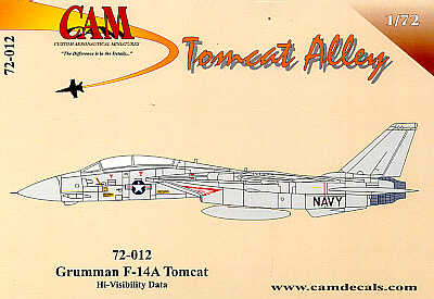 CAM CAM72012 1:72 Grumman F-14A Tomcat Hi Vis Data for 2 aircraft