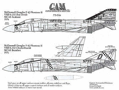 CAM CAM72016 1:72 McDonnell F-4J Phantom