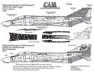 CAM CAM72018 1:72 McDonnell F-4B Phantom