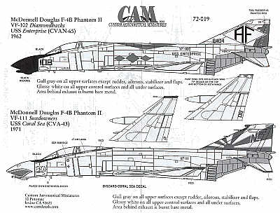 CAM CAM72019 1:72 McDonnell F-4B Phantom