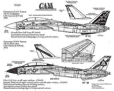 CAM CAM72024 1:72 Grumman F-14A Tomcat