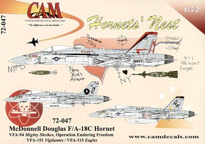 CAM CAM72047 1:72 McDonnell-Douglas F/A-18C Hornets