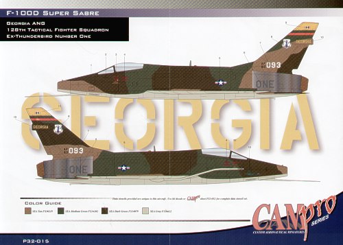 CAM PRO CAMP3215 1:32 North-American F-100D Super Sabre