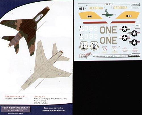 CAM PRO CAMP3215 1:32 North-American F-100D Super Sabre