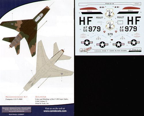 CAM PRO CAMP3216 1:32 North-American F-100D Super Sabre