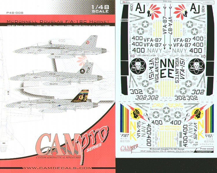 CAM PRO CAMP4808 1:48 McDonnell-Douglas F/A-18C Hornet