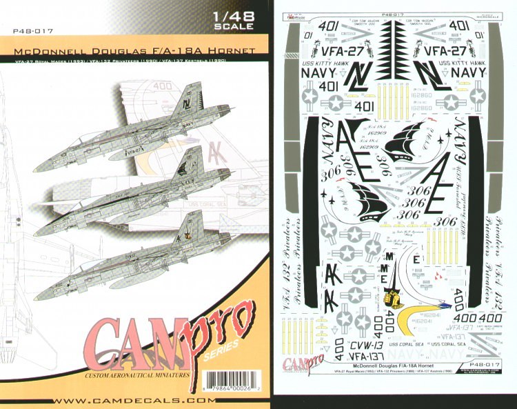 CAM PRO CAMP4817 1:48 McDonnell-Douglas F/A-18A Hornet