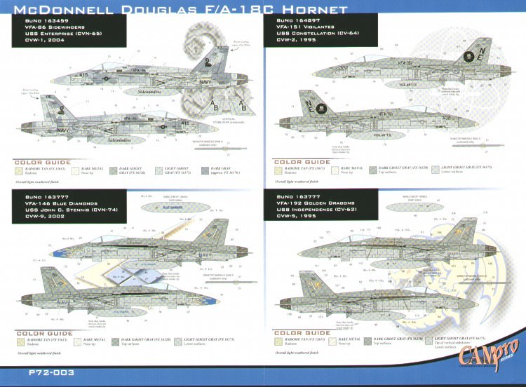 CAM PRO CAMP7203 1:72 McDonnell-Douglas F/A-18C