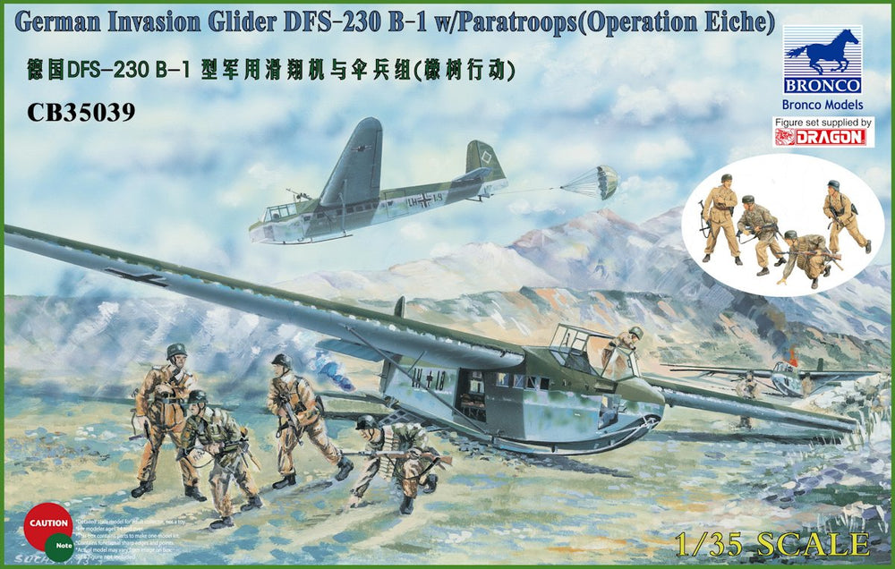 Bronco CB35039 1:35 DFS-230B-1 German Glider & Paratroops