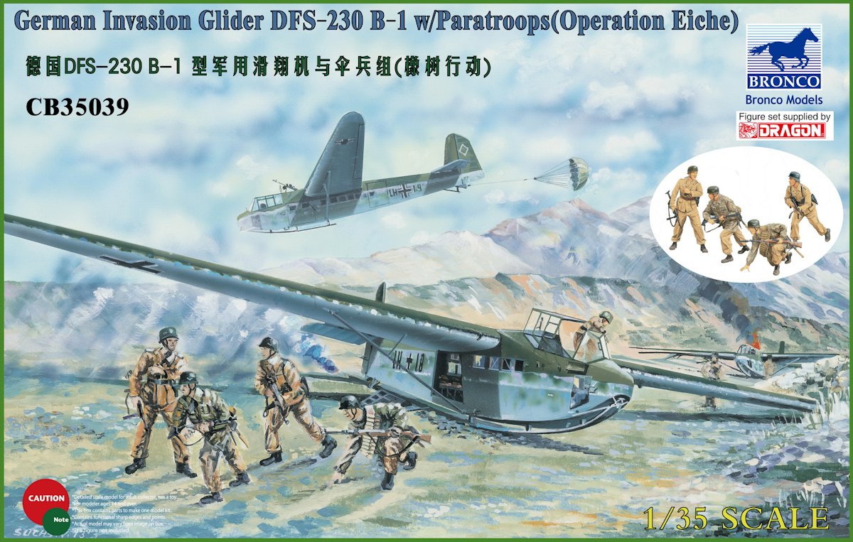 Bronco CB35039 1:35 DFS-230B-1 German Glider & Paratroops