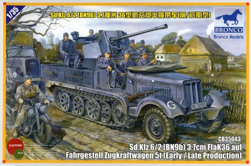 Bronco Models CB35043 1:35 Sd.Kfz.6/2 5t 3.7cm Flak36 half-track