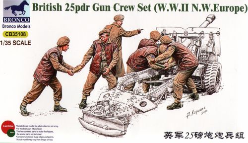 Bronco Models CB35108 1:35 British 25pdr Gun Crew Set