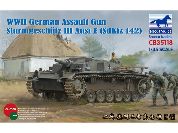 Bronco Models CB35118 1:35 Sturmgeschutz/StuG.III Ausf.E WWII German Assault Gun