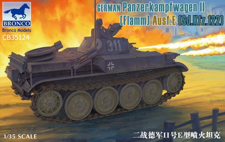 Bronco Models CB35124 1:35 Panzerkampfwagen II Flamm Ausf.E